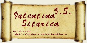 Valentina Sitarica vizit kartica